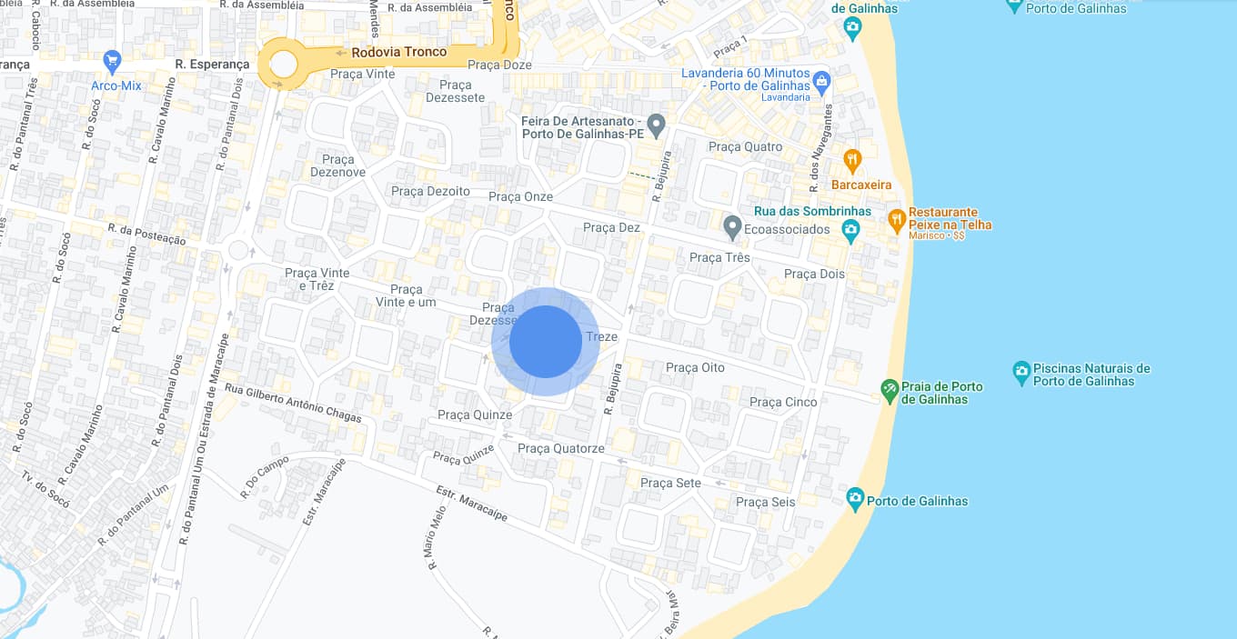 Preview do mapa da Pousada Porto e Mar